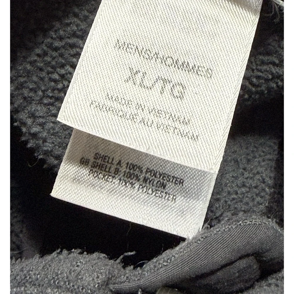 The North Face Full Zip Fleece Jacket Men's Size XL Black Grey Outdoor Hiking